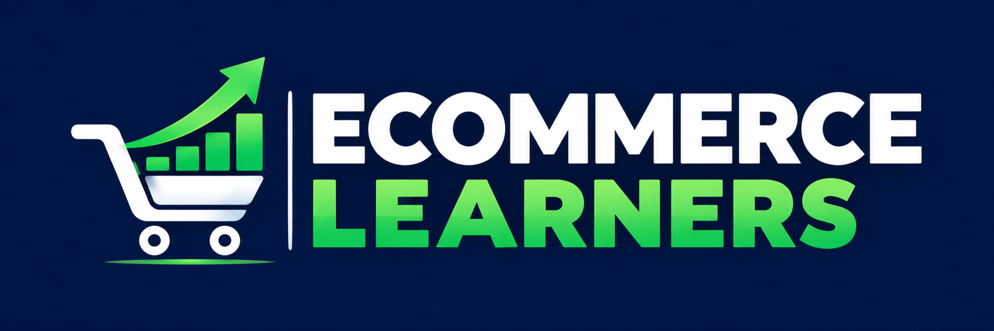 Ecommerce Learner logo on dark blue background