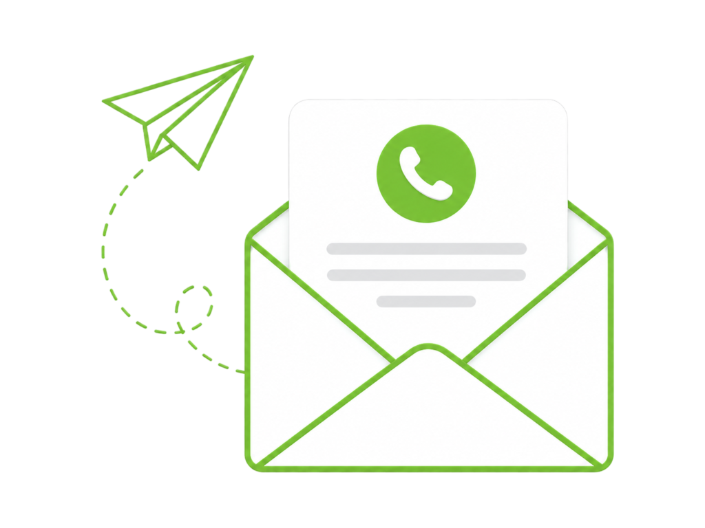 WhatsApp contact and messaging icons for ecommerce services